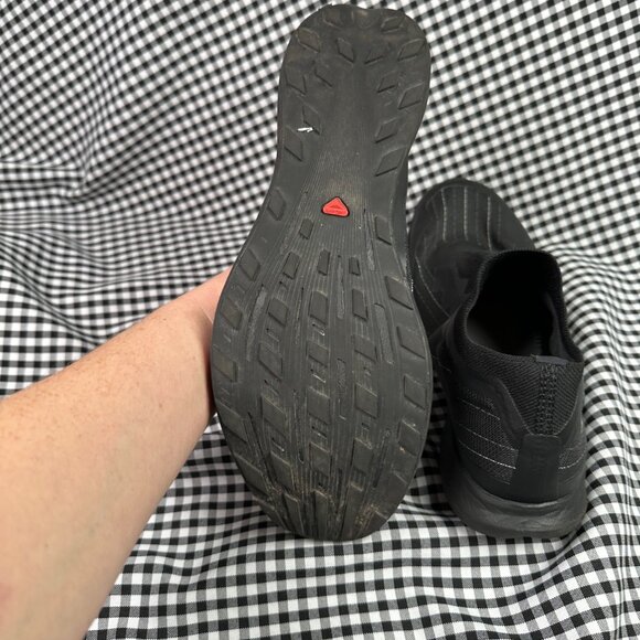 Salomon Pulsar Reflective Advanced All Black Slip On Sneaker Shoe Women's 9.5 - Picture 6 of 8
